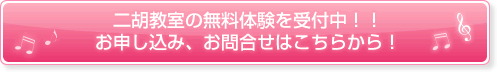 二胡教室の無料体験を受付中！お申し込み・お問い合わせはこちら